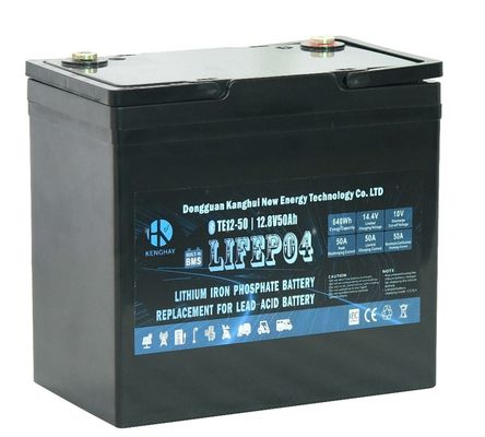 25.5kg Lifepo4 UPS Batería de voltaje 12V Corriente de carga máxima 50A 500Ah